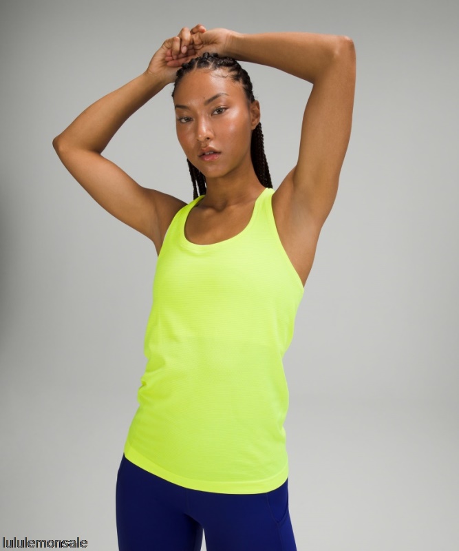 Lululemon Damen DELULU542 | Highlight Gelb Swiftly Tech Racerback Tank Top 20